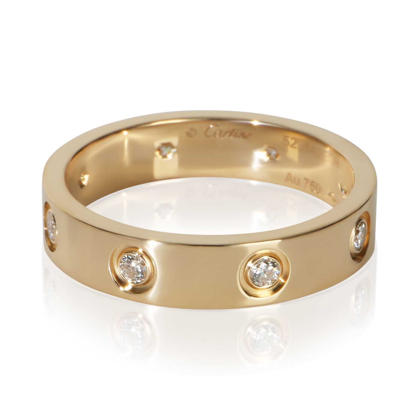 Cartier Yellow Gold Diamond Small Model Love Ring 18k