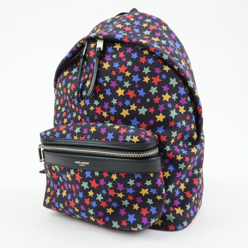 Saint Laurent City Printed Corduroy Multicolour Canvas Bag