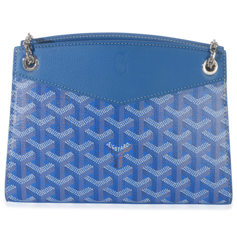 Goyard Blue Goyardine Canvas Mini Rouette Structure Handbag