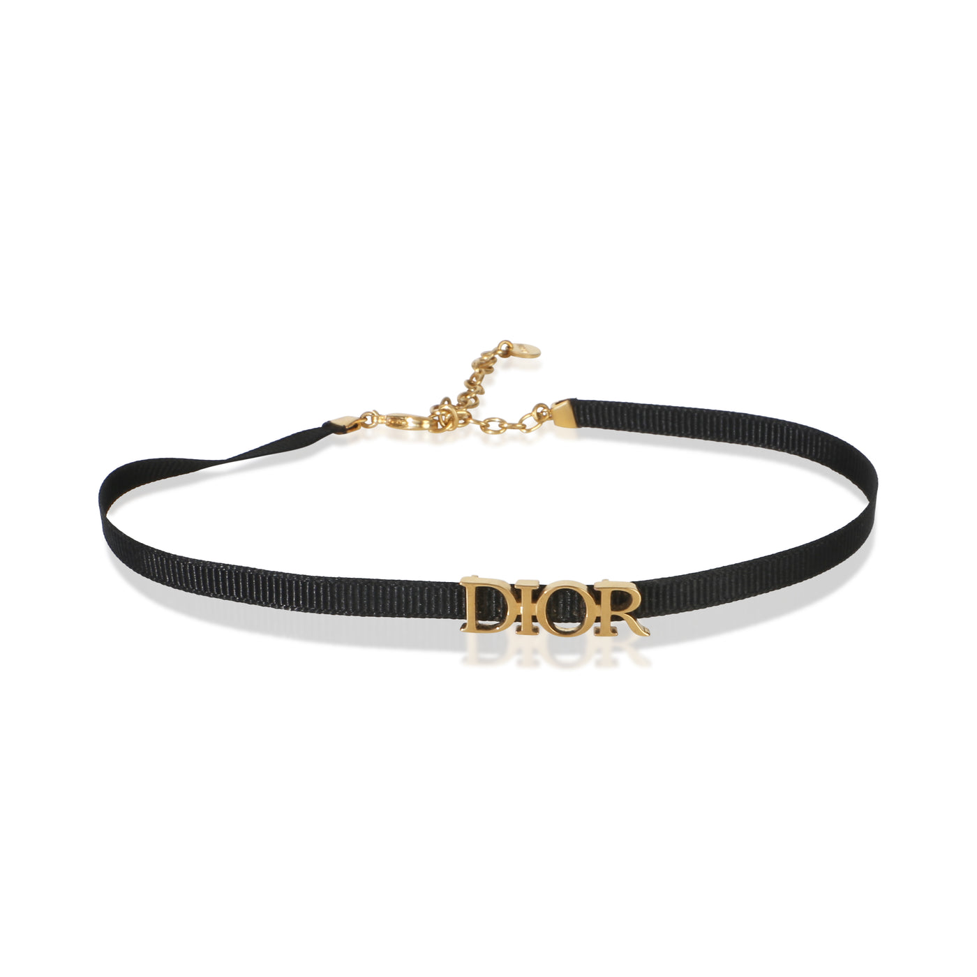 Christian Dior Gold-Plated Ribbon Jadore Choker Necklace