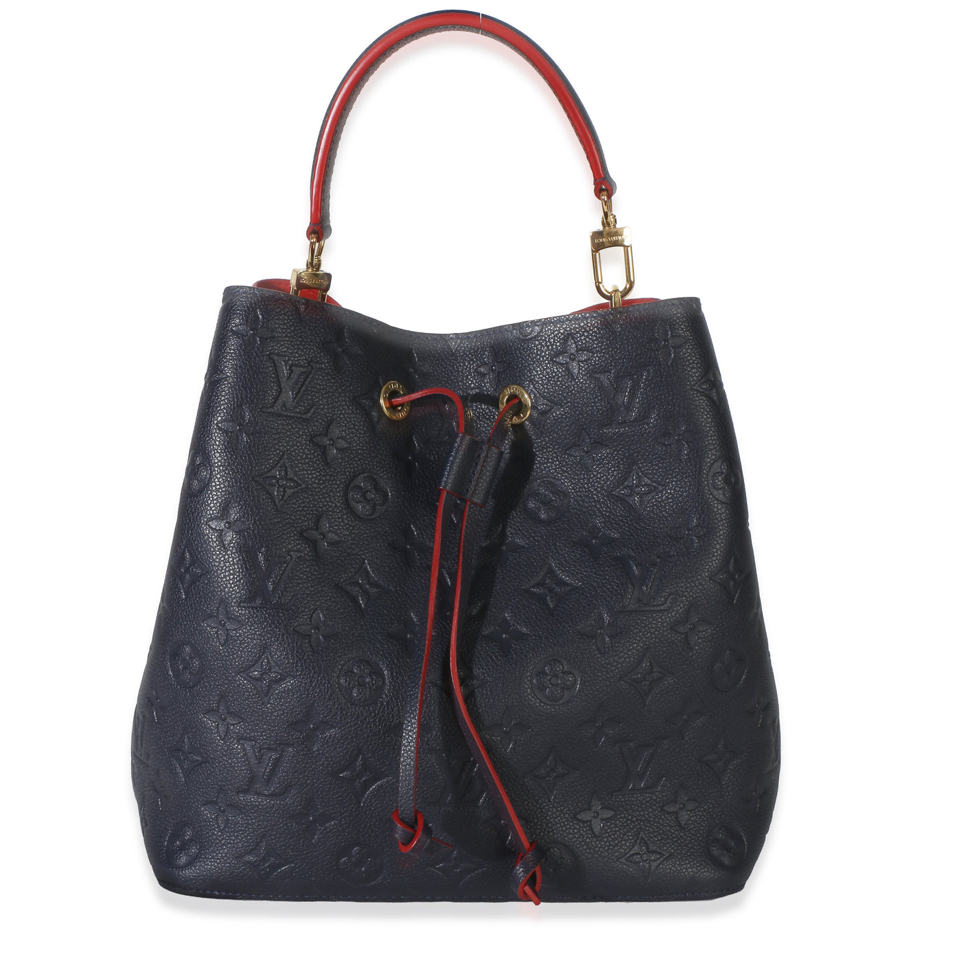 Louis Vuitton Marine Rouge Monogram Empreinte Neonoe Mm Blue Leather Handbag