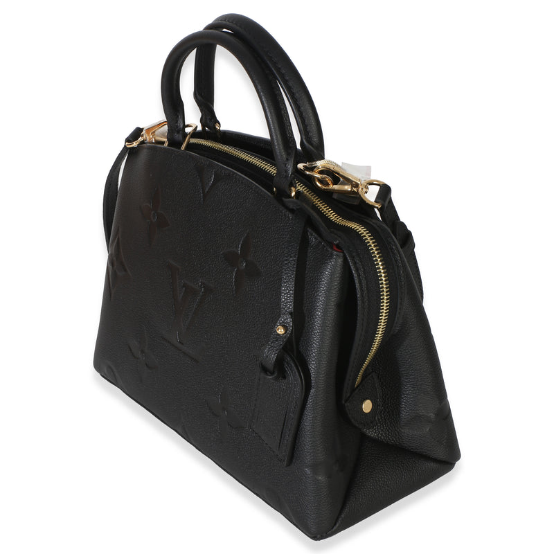 Louis Vuitton Black Monogram Giant Empreinte Petit Palais Leather Handbag