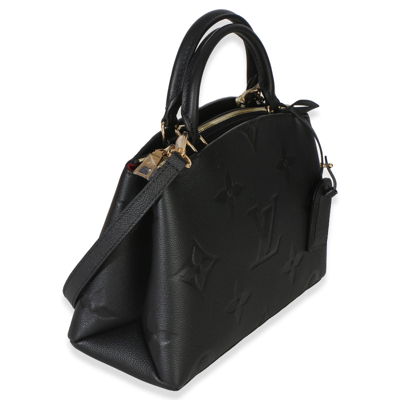Louis Vuitton Black Monogram Giant Empreinte Petit Palais Leather Handbag