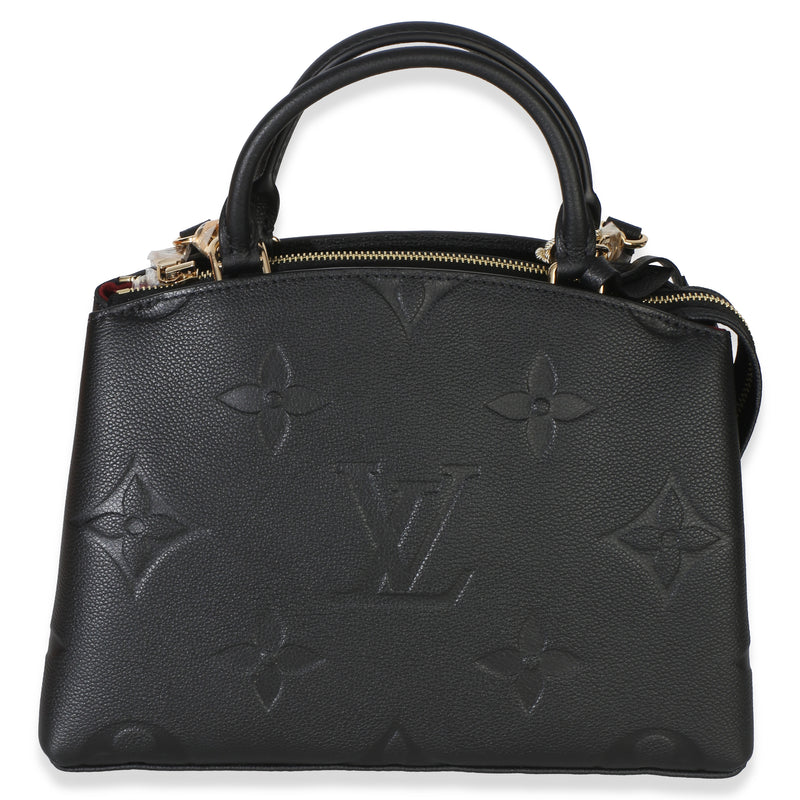 Louis Vuitton Black Monogram Giant Empreinte Petit Palais Leather Handbag