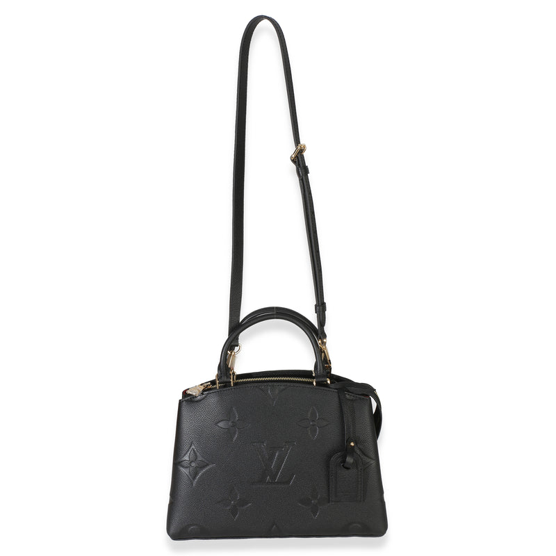 Louis Vuitton Black Monogram Giant Empreinte Petit Palais Leather Handbag