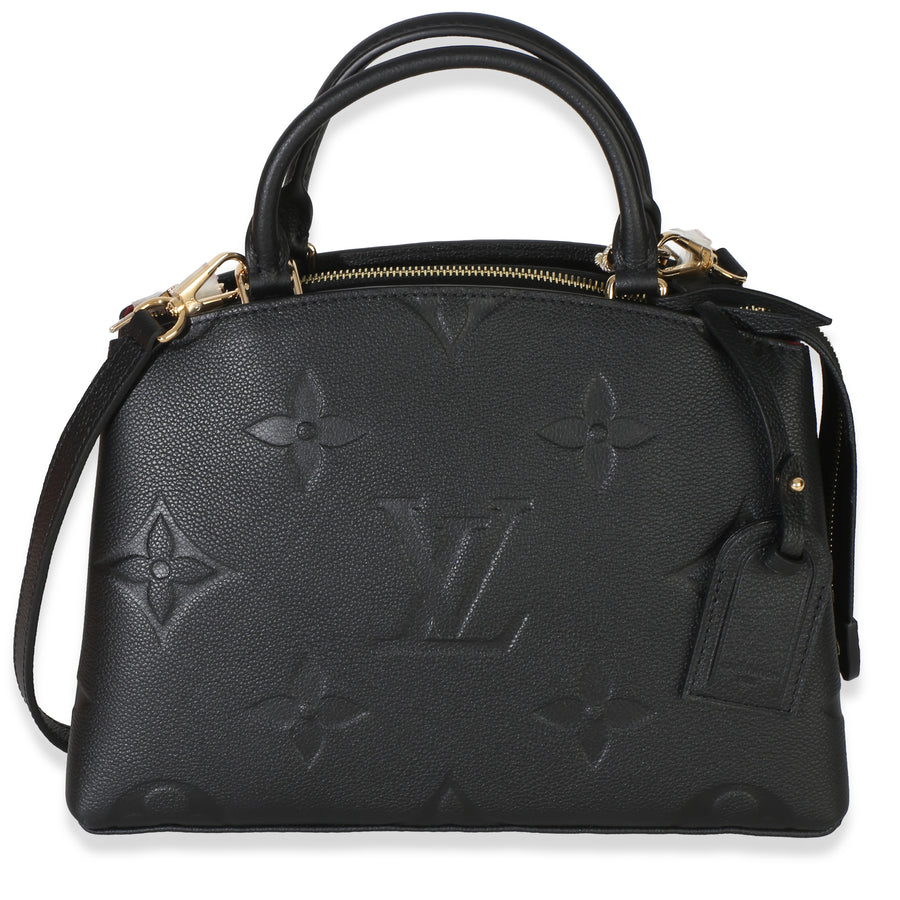 Louis Vuitton Black Monogram Giant Empreinte Petit Palais Leather Handbag