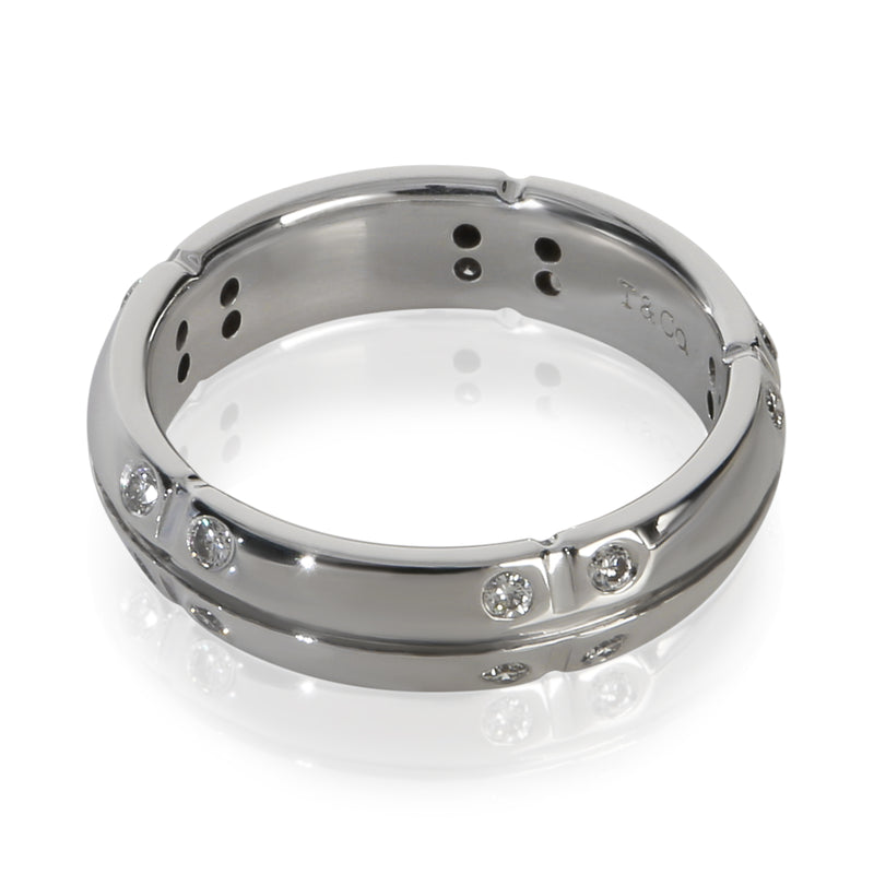 Tiffany & Co. White Gold Diamond Streamerica Band 18k