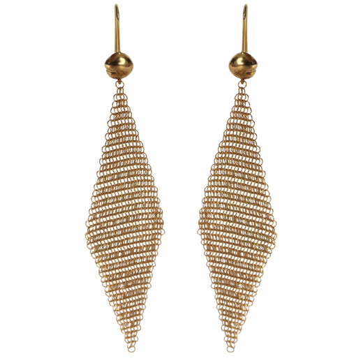 Tiffany & Co. Yellow Gold Elsa Peretti Mesh Earrings 18k