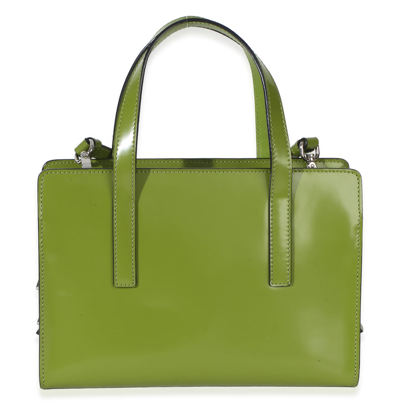 Prada Green Brushed Leather Mini Re-Edition 1995 Bag Patent Handbag