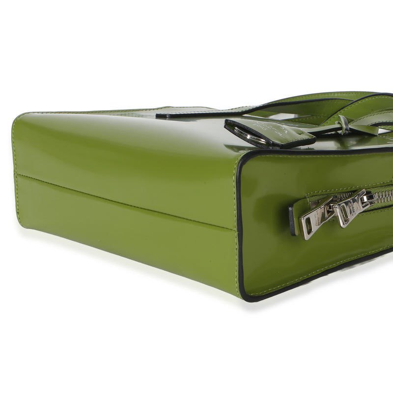 Prada Green Brushed Leather Mini Re-Edition 1995 Bag Patent Handbag