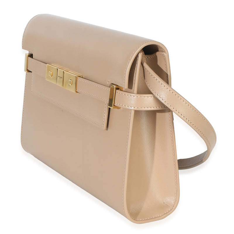 Saint Laurent Beige Calfskin Small Manhattan Shoulder Bag Leather Handbag