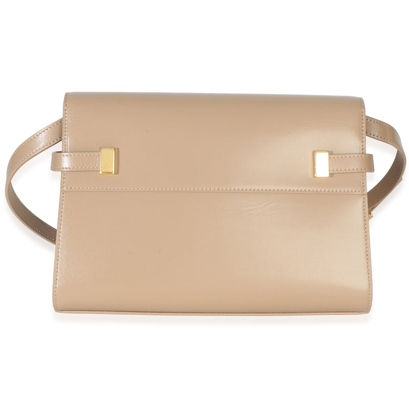 Saint Laurent Beige Calfskin Small Manhattan Shoulder Bag Leather Handbag