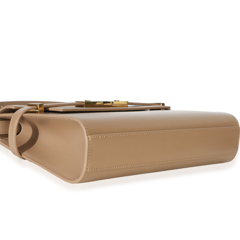 Saint Laurent Beige Calfskin Small Manhattan Shoulder Bag Leather Handbag