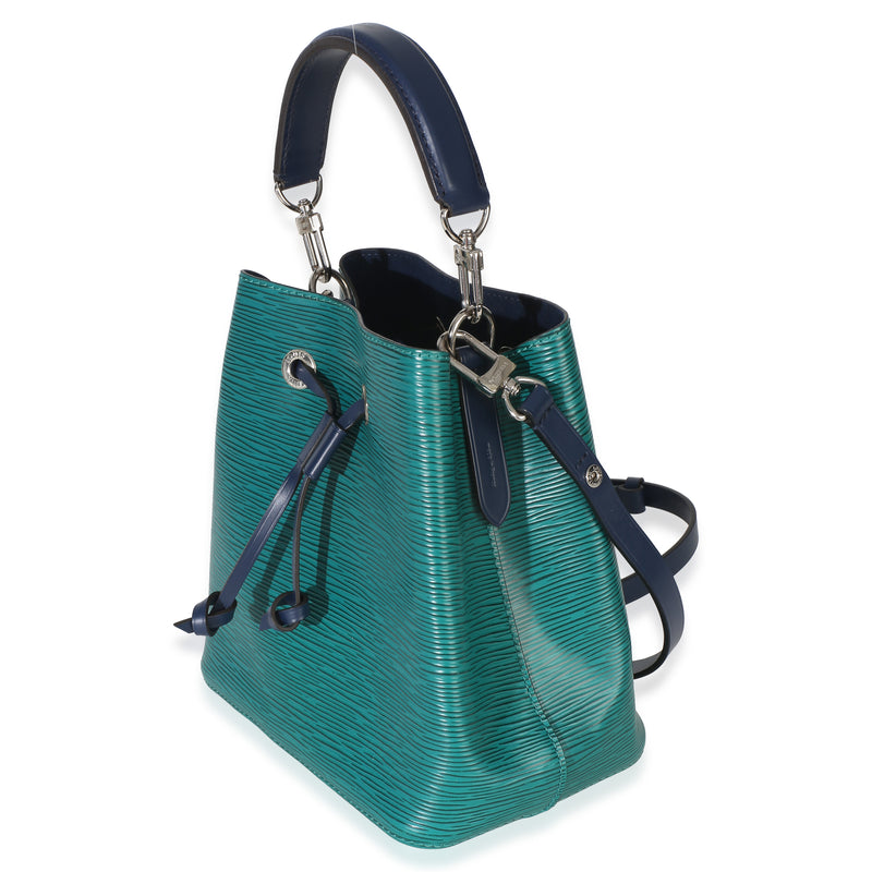 Louis Vuitton Emerald Indigo Epi Neonoe Bb Green Leather Handbag