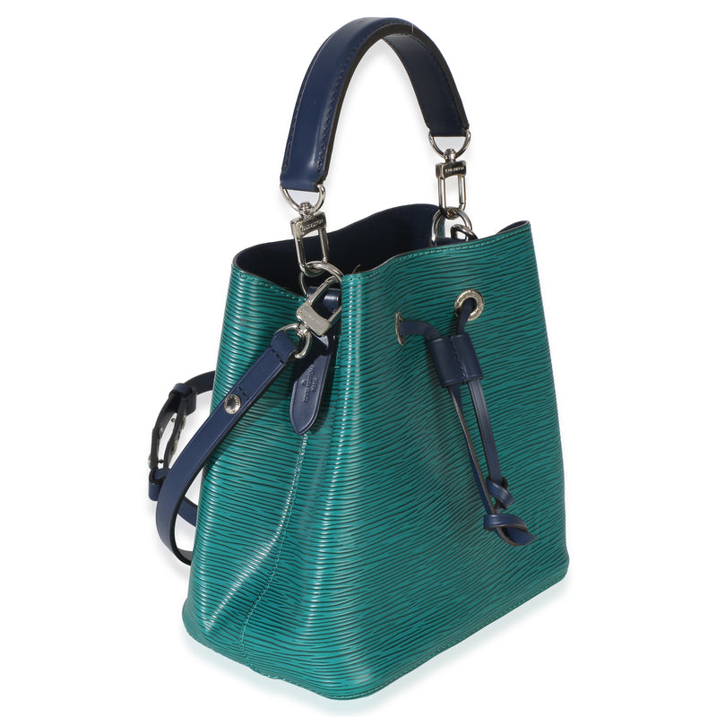 Louis Vuitton Emerald Indigo Epi Neonoe Bb Green Leather Handbag