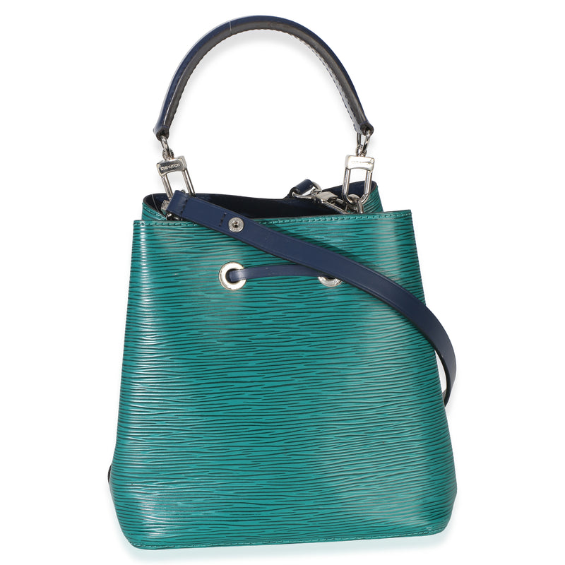 Louis Vuitton Emerald Indigo Epi Neonoe Bb Green Leather Handbag