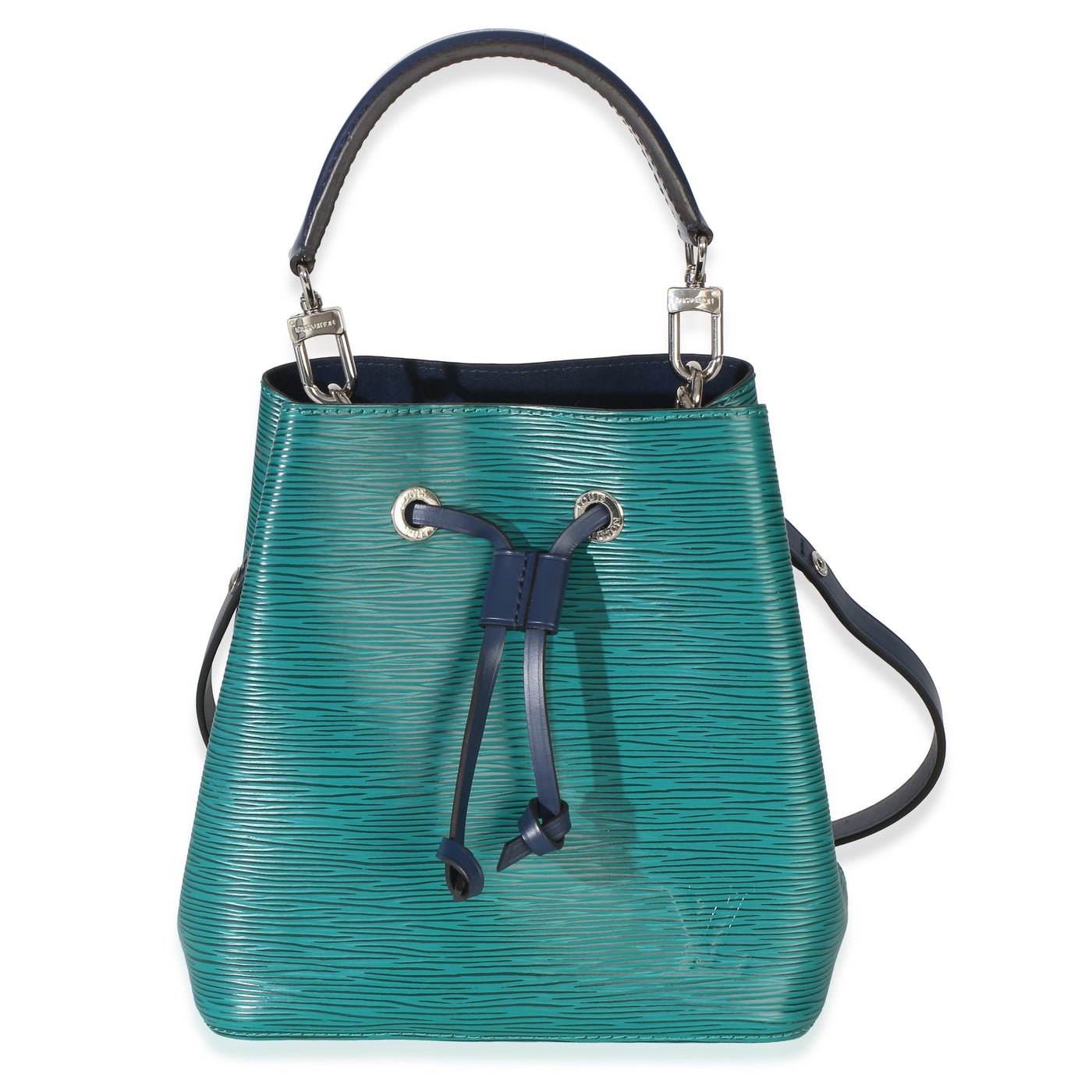 Louis Vuitton Emerald Indigo Epi Neonoe Bb Green Leather Handbag