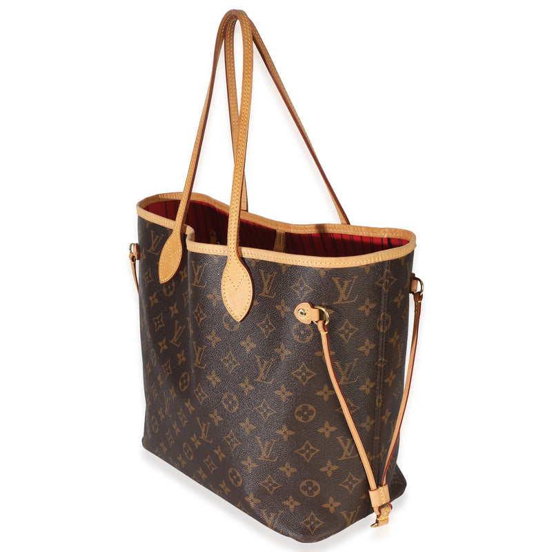 Louis Vuitton Monogram Canvas Neverfull Mm Brown Handbag