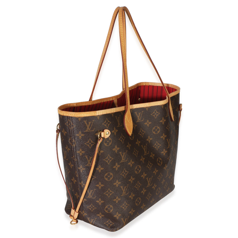 Louis Vuitton Monogram Canvas Neverfull Mm Brown Handbag