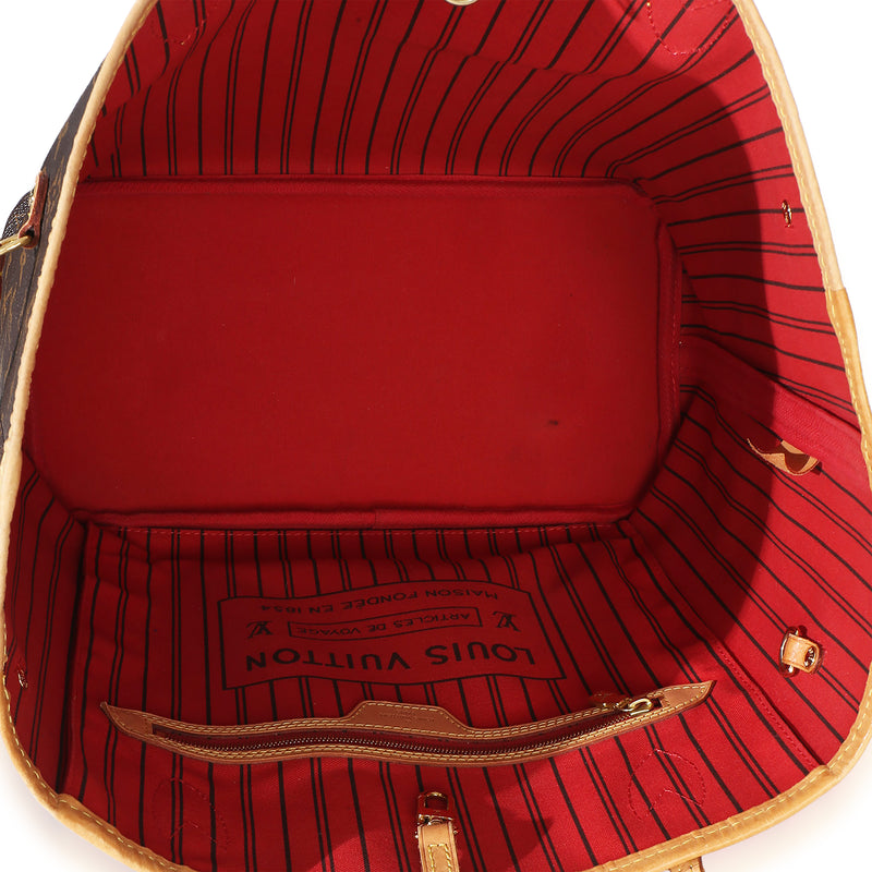 Louis Vuitton Monogram Canvas Neverfull Mm Brown Handbag