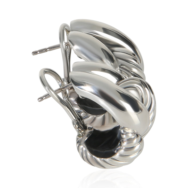 Tiffany & Co. Sterling Silver Labyrinth Single Loop Earrings 925