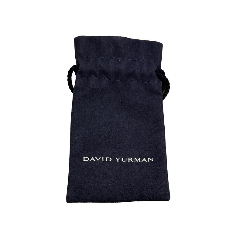 David Yurman Sterling Silver Topaz And Diamond Chiclet Earrings 925