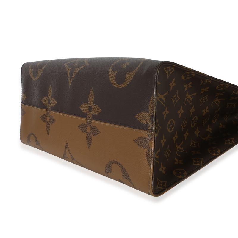 Louis Vuitton Reverse Monogram Canvas Onthego Gm Brown Handbag
