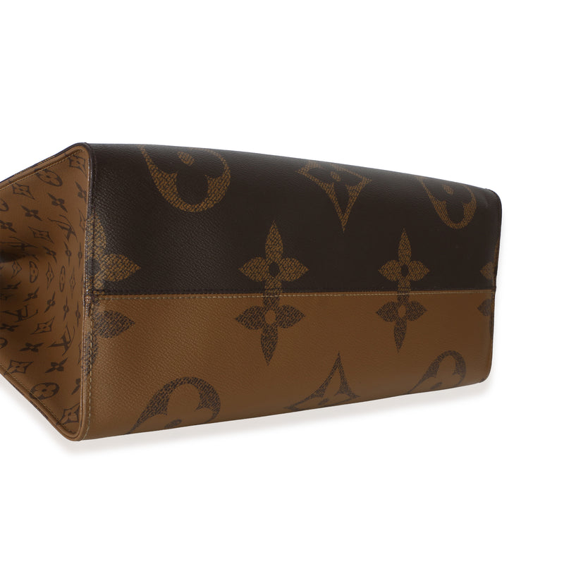 Louis Vuitton Reverse Monogram Canvas Onthego Gm Brown Handbag