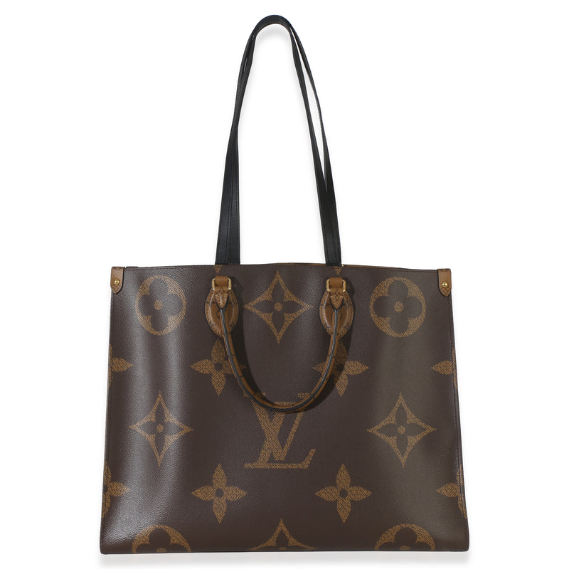 Louis Vuitton Reverse Monogram Canvas Onthego Gm Brown Handbag