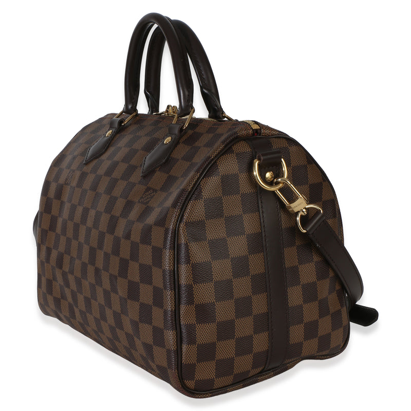 Louis Vuitton Damier Ebene Canvas Speedy Bandouliere 30 Brown Handbag