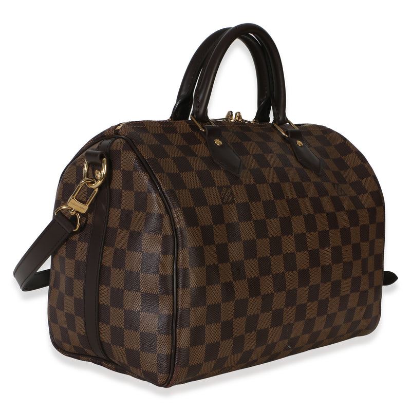 Louis Vuitton Damier Ebene Canvas Speedy Bandouliere 30 Brown Handbag