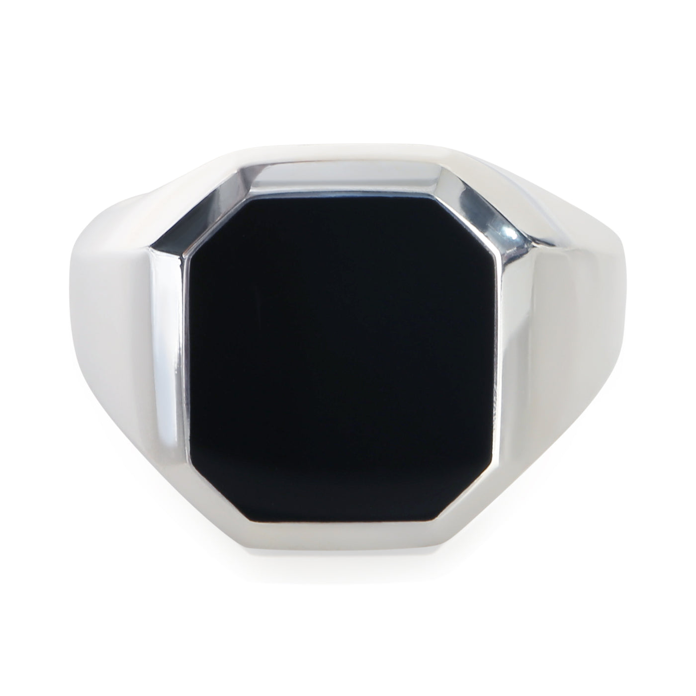 David Yurman Sterling Silver Onyx Streamline Signet Ring 925