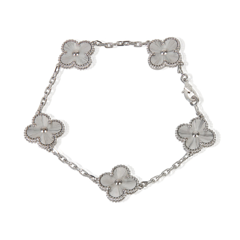 Van Cleef & Arpels White Gold Vintage Alhambra Bracelet 18k