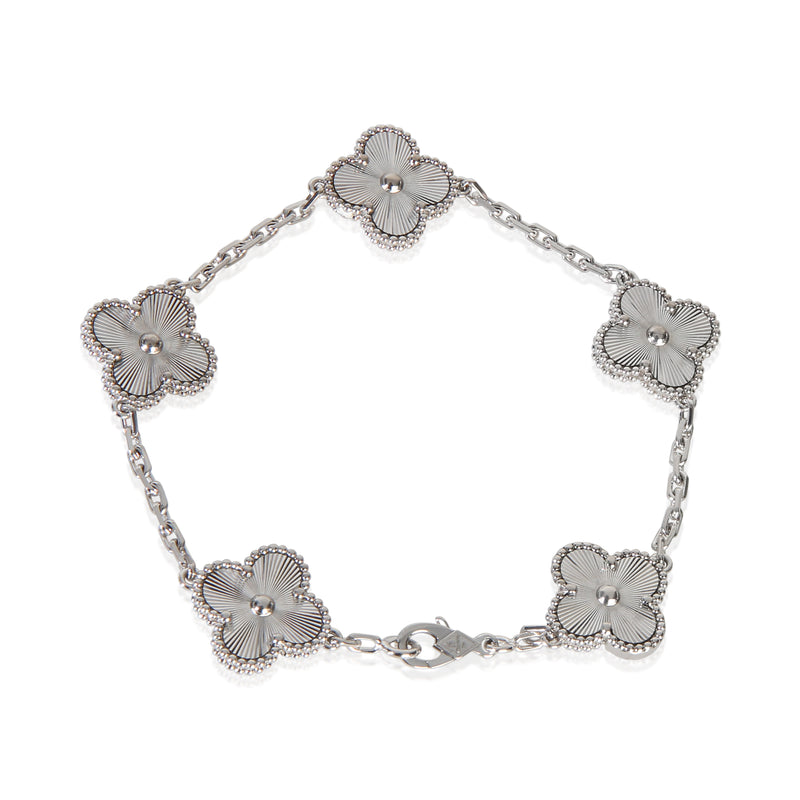 Van Cleef & Arpels White Gold Vintage Alhambra Bracelet 18k