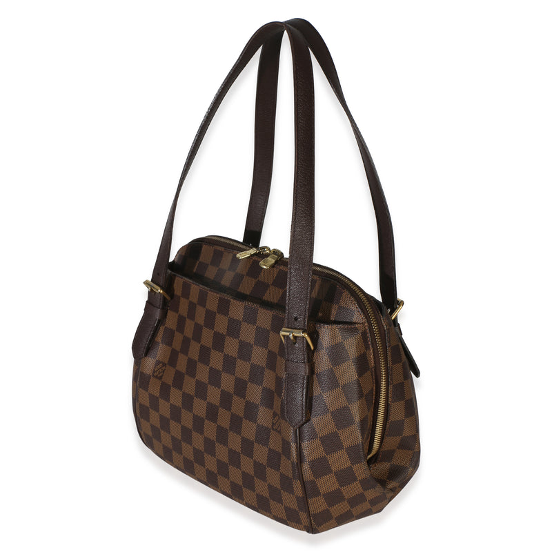 Louis Vuitton Damier Ebene Canvas Belem Mm Brown Handbag