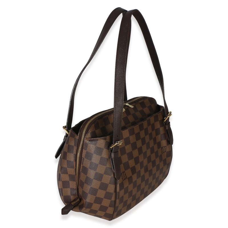 Louis Vuitton Damier Ebene Canvas Belem Mm Brown Handbag