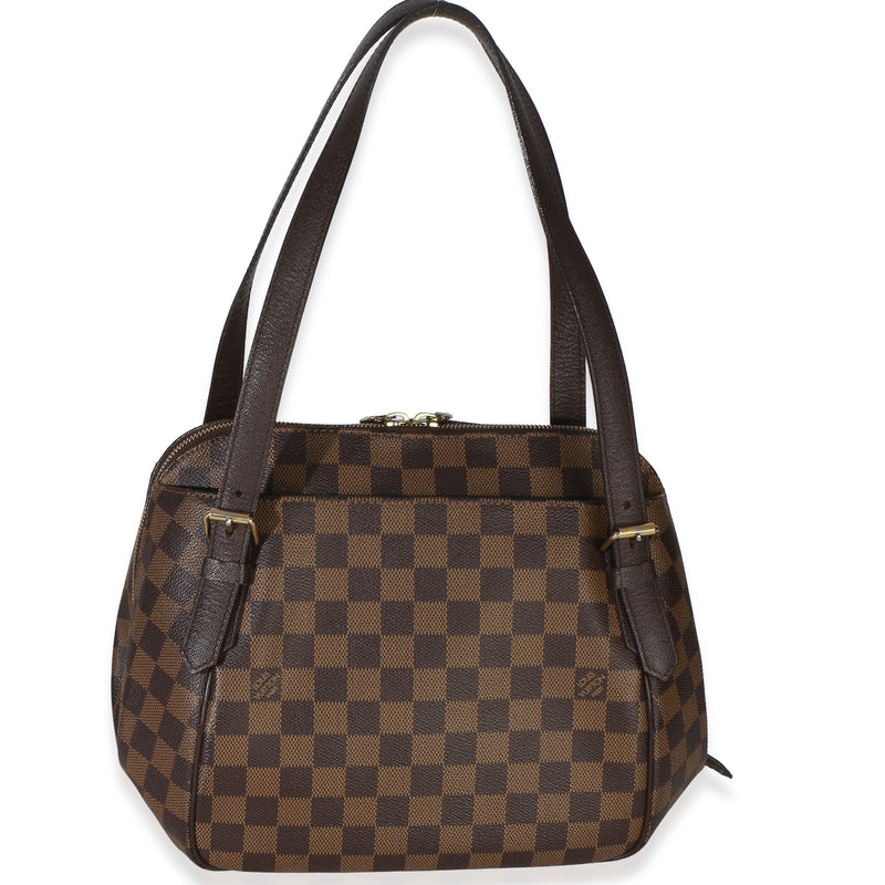 Louis Vuitton Damier Ebene Canvas Belem Mm Brown Handbag