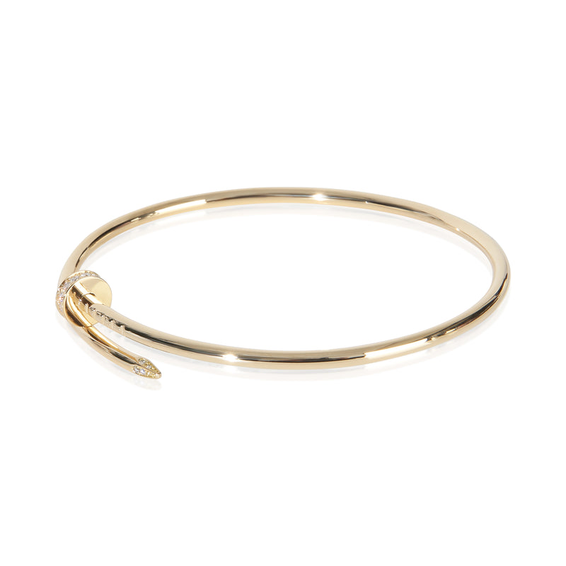 Cartier Yellow Gold Diamond Small Model Juste Un Clou Bracelet 18k