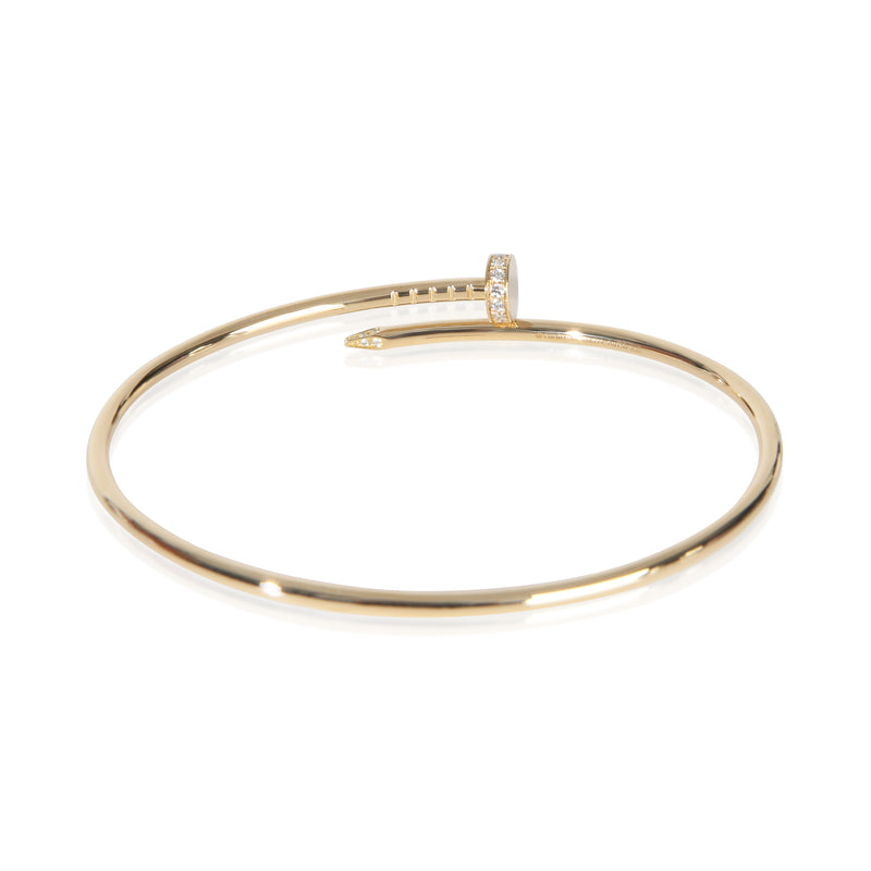 Cartier Yellow Gold Diamond Small Model Juste Un Clou Bracelet 18k