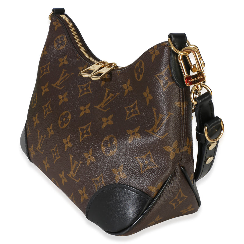 Louis Vuitton Black Monogram Canvas Boulogne Nm Brown Handbag