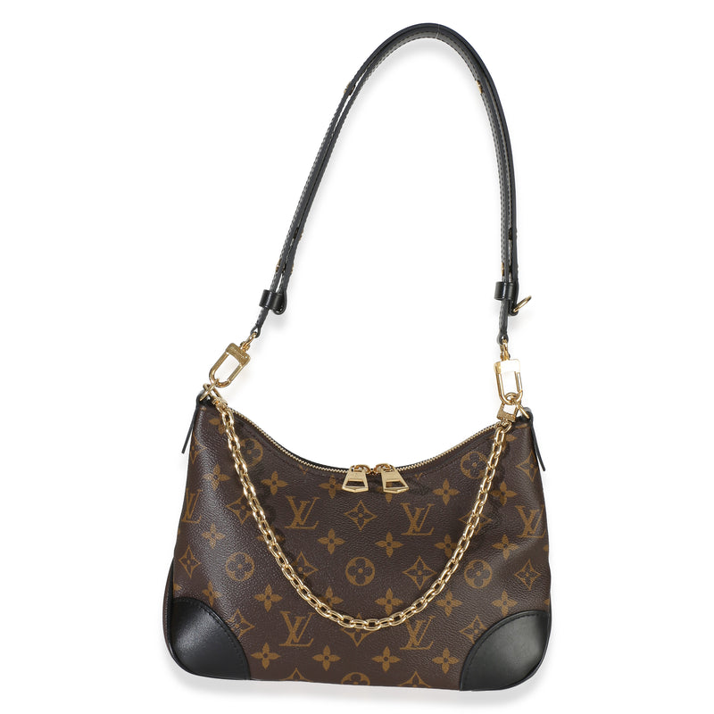 Louis Vuitton Black Monogram Canvas Boulogne Nm Brown Handbag