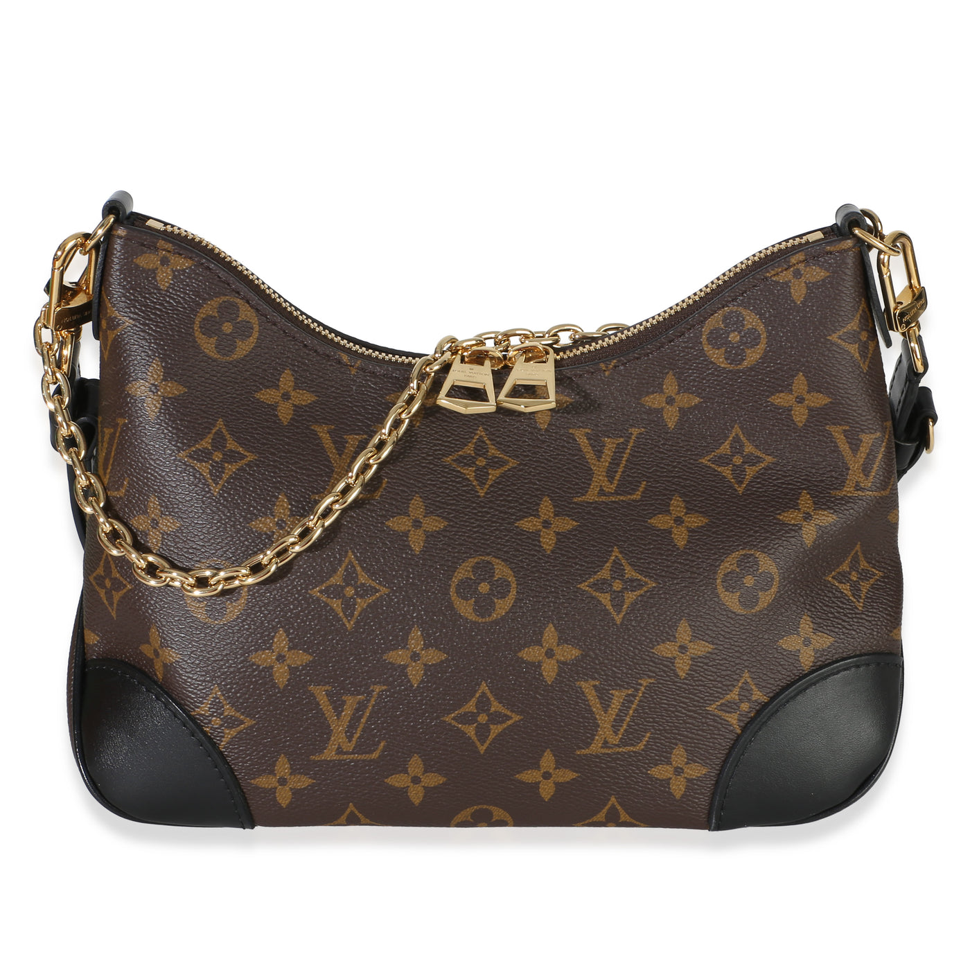 Louis Vuitton Black Monogram Canvas Boulogne Nm Brown Handbag