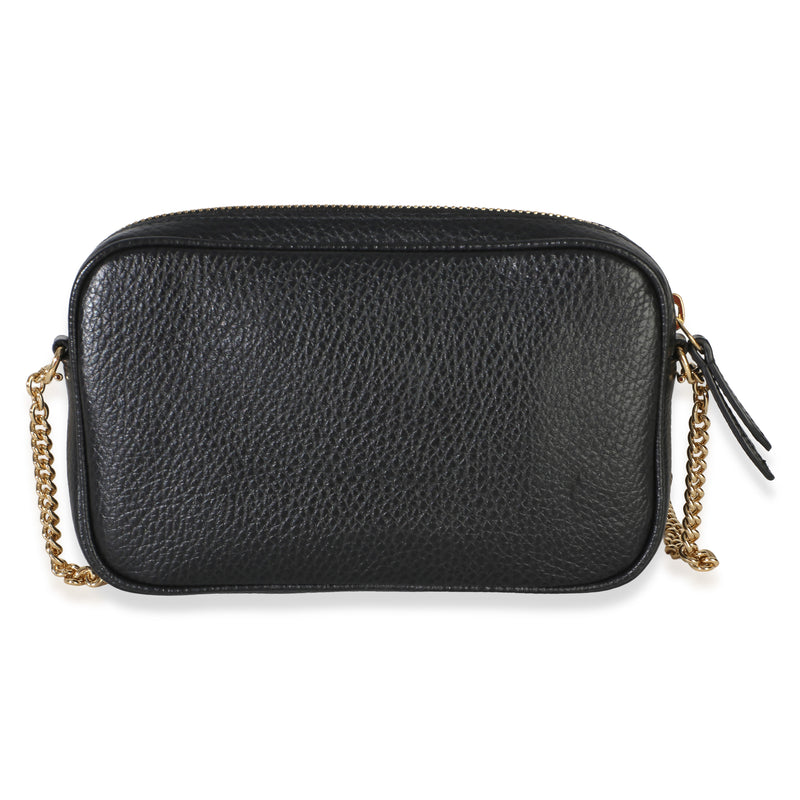 Gucci Black Dollar Calfskin Super Mini Gg Marmont Chain Shoulder Bag Leather Handbag