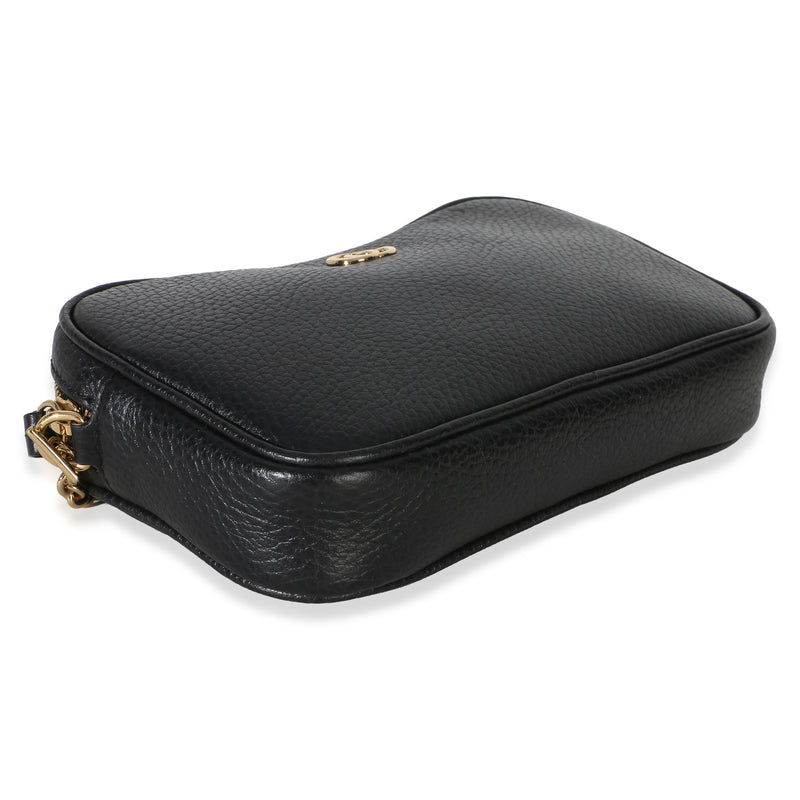 Gucci Black Dollar Calfskin Super Mini Gg Marmont Chain Shoulder Bag Leather Handbag