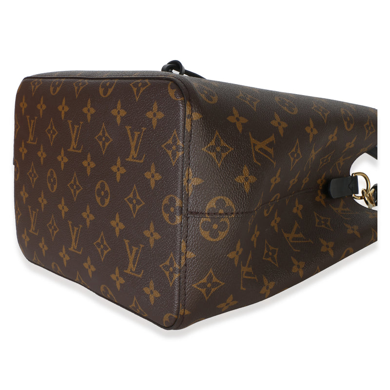 Louis Vuitton Black Monogram Canvas Neonoe Mm Brown; Multicolor Handbag