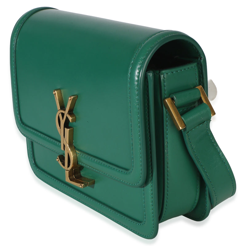 Saint Laurent Green Smooth Calfskin Monogram Small Solferino Satchel Leather Handbag