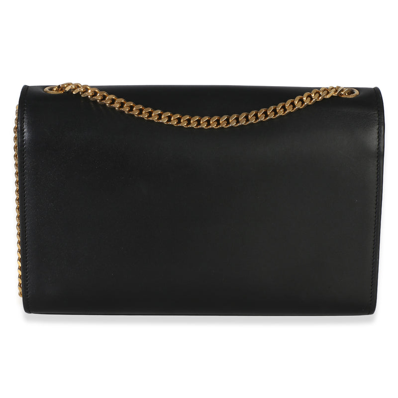 Saint Laurent Black Grain De Poudre Medium Kate Tassel Leather Handbag