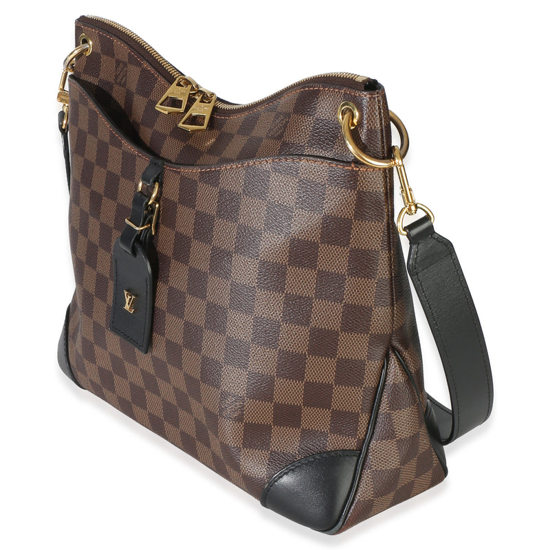 Louis Vuitton Black Damier Ebene Canvas Odeon Mm Brown Handbag