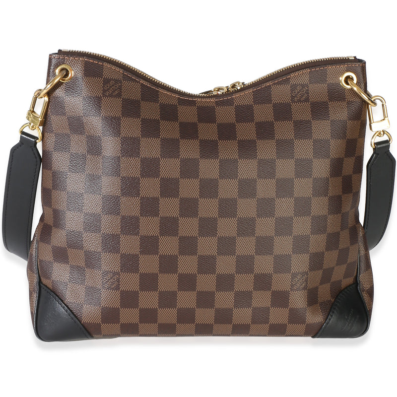 Louis Vuitton Black Damier Ebene Canvas Odeon Mm Brown Handbag