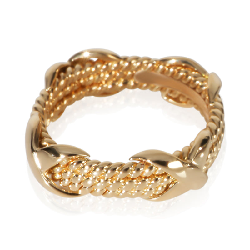 Tiffany & Co. Yellow Gold Schlumberger X Ring 18k